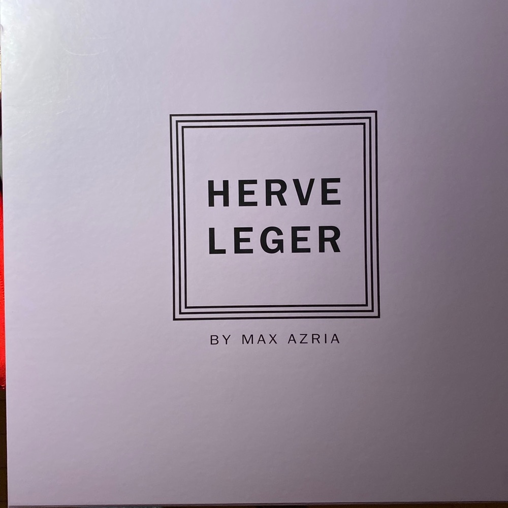 Herve Leger Paris: Coral Poppy Striped Dress